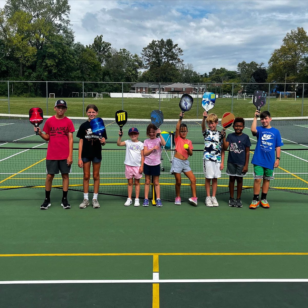 Junior pickleball academy session